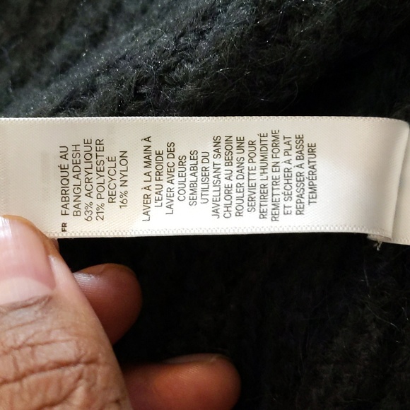 Joe Fresh| NWT Black Long Cardigan Acrylic Blend With Cuffed Sleeves - Picture 13 of 15